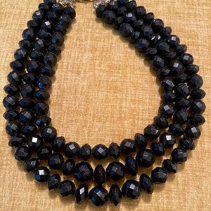 Elegant Black Beaded Necklace